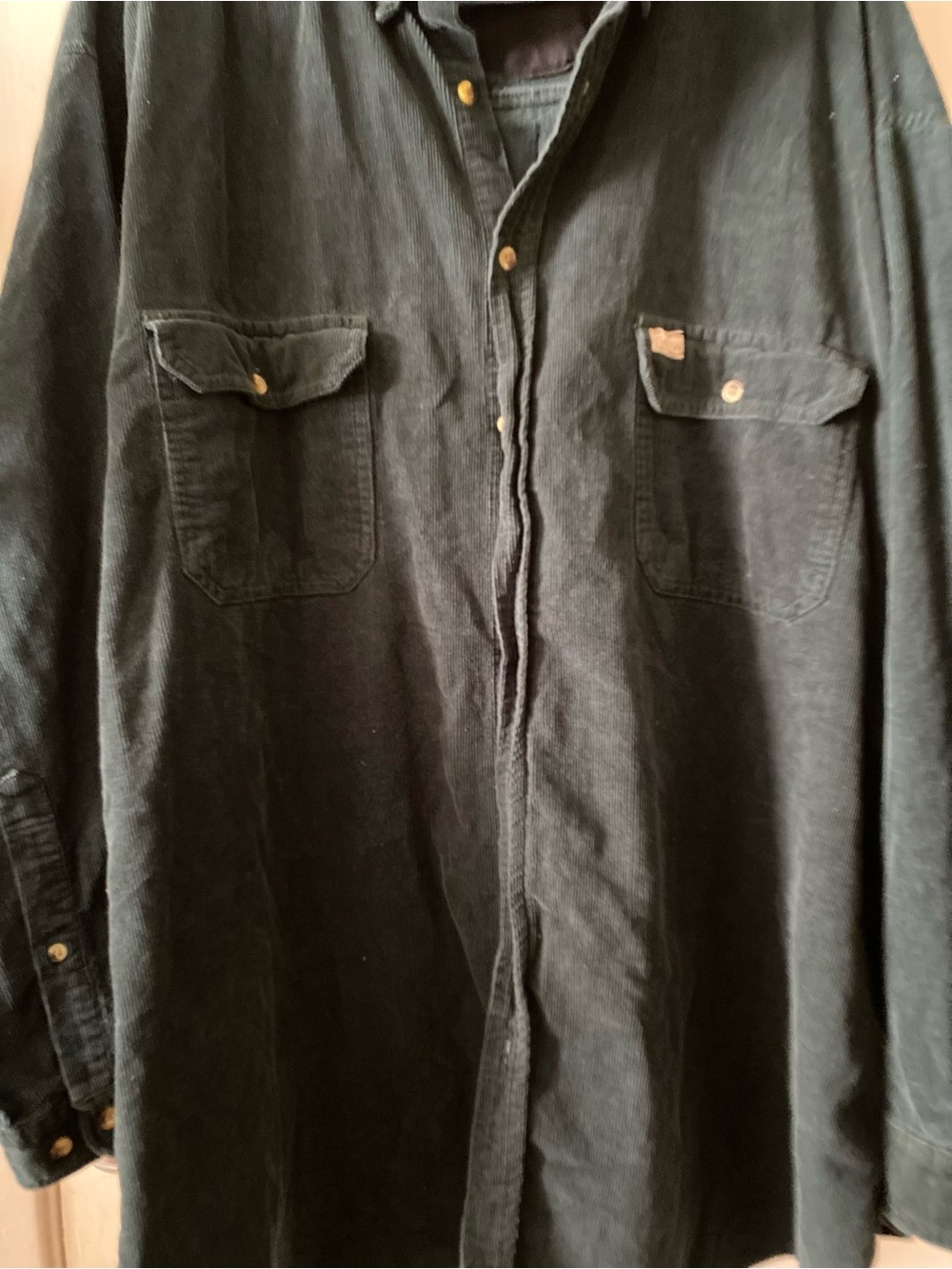 Men's Dark Corduroy Lightweight Shirt Jacket